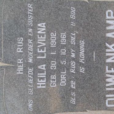 OUWENKAMP Heila Leviena 1902-1961