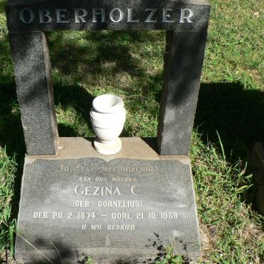 OBERHOLZER Gezina C. nee CORNELIUS 1874-1958