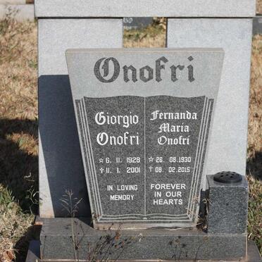 ONOFRI Giorgio 1928-2001 &amp; Fernanda Maria 1930-2015