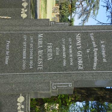 TAYLOR Sidney George 1901-1961 &amp; Frieda Maria Auguste 1904-2000