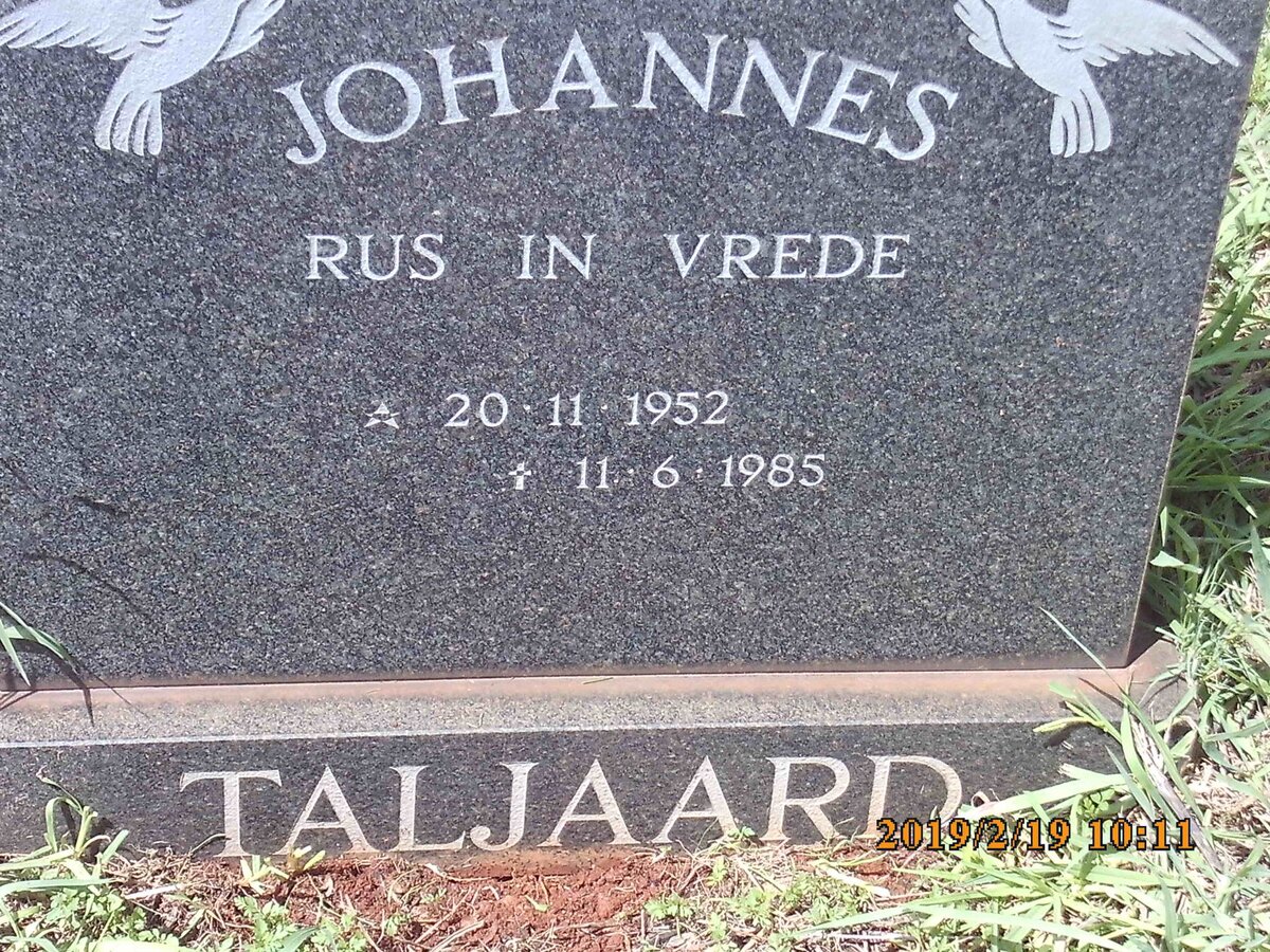 TALJAARD Johannes 1952-1985