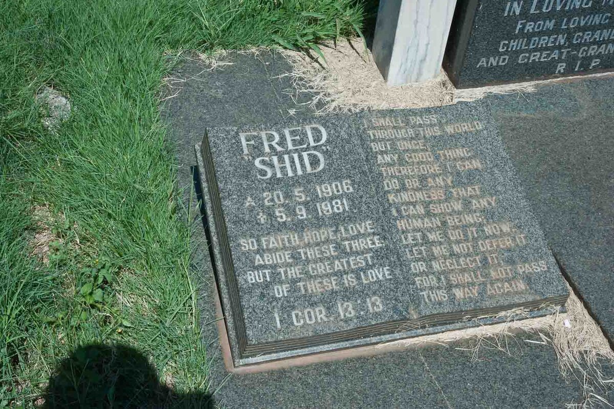 TARRY Fred Shid 1906-1981 