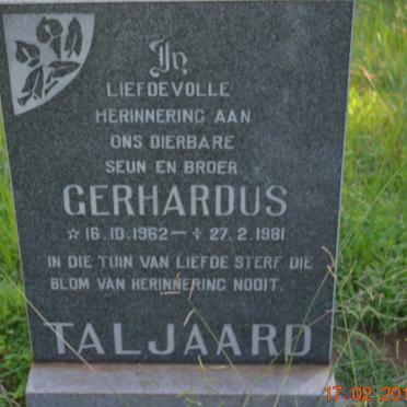 TALJAARD Gerhardus 1962-1981