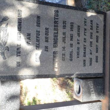 TERBLANCHE Pieter Engelbertus 1931-1953