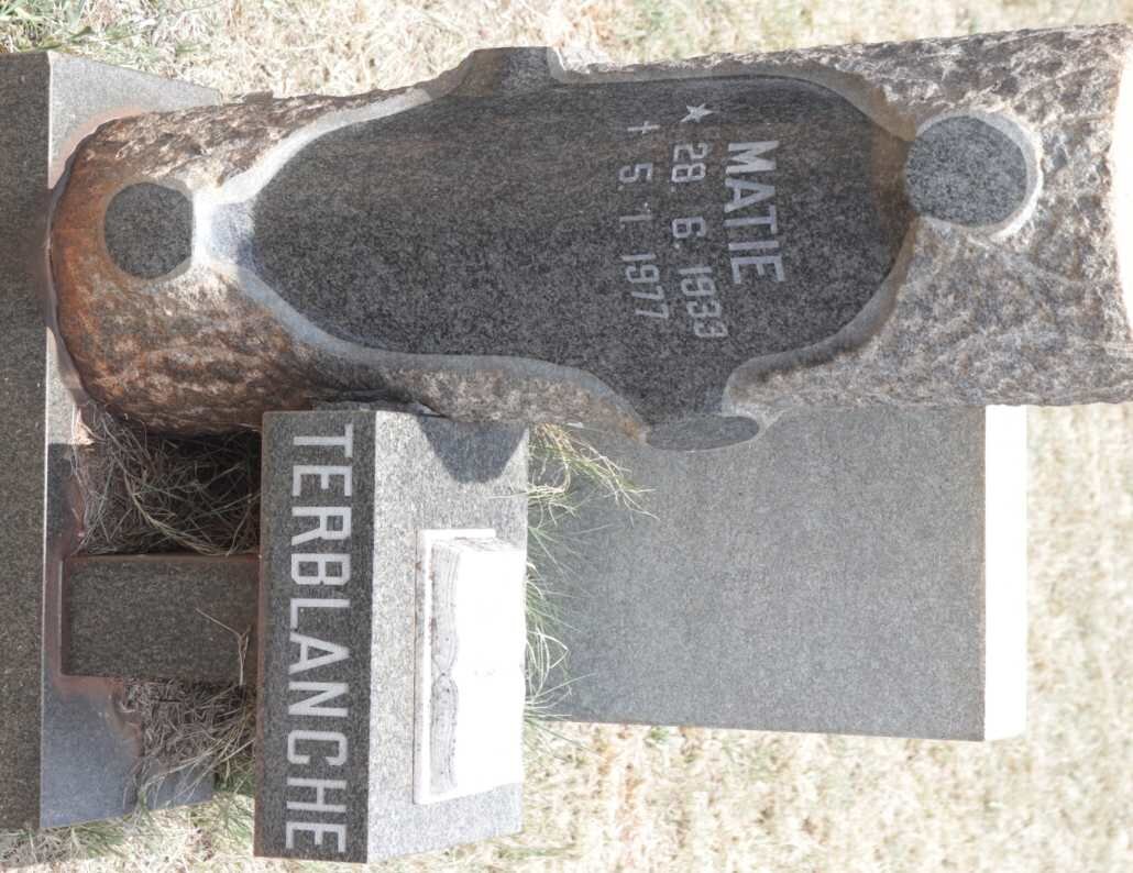 TERBLANCHE Matie 1933-1977