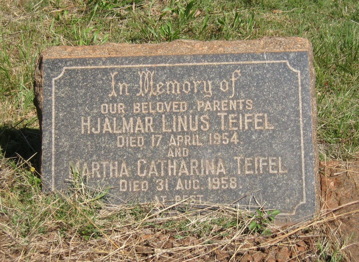 TEIFEL Hjalmar Linus -1954 &amp; Martha Catharina -1958