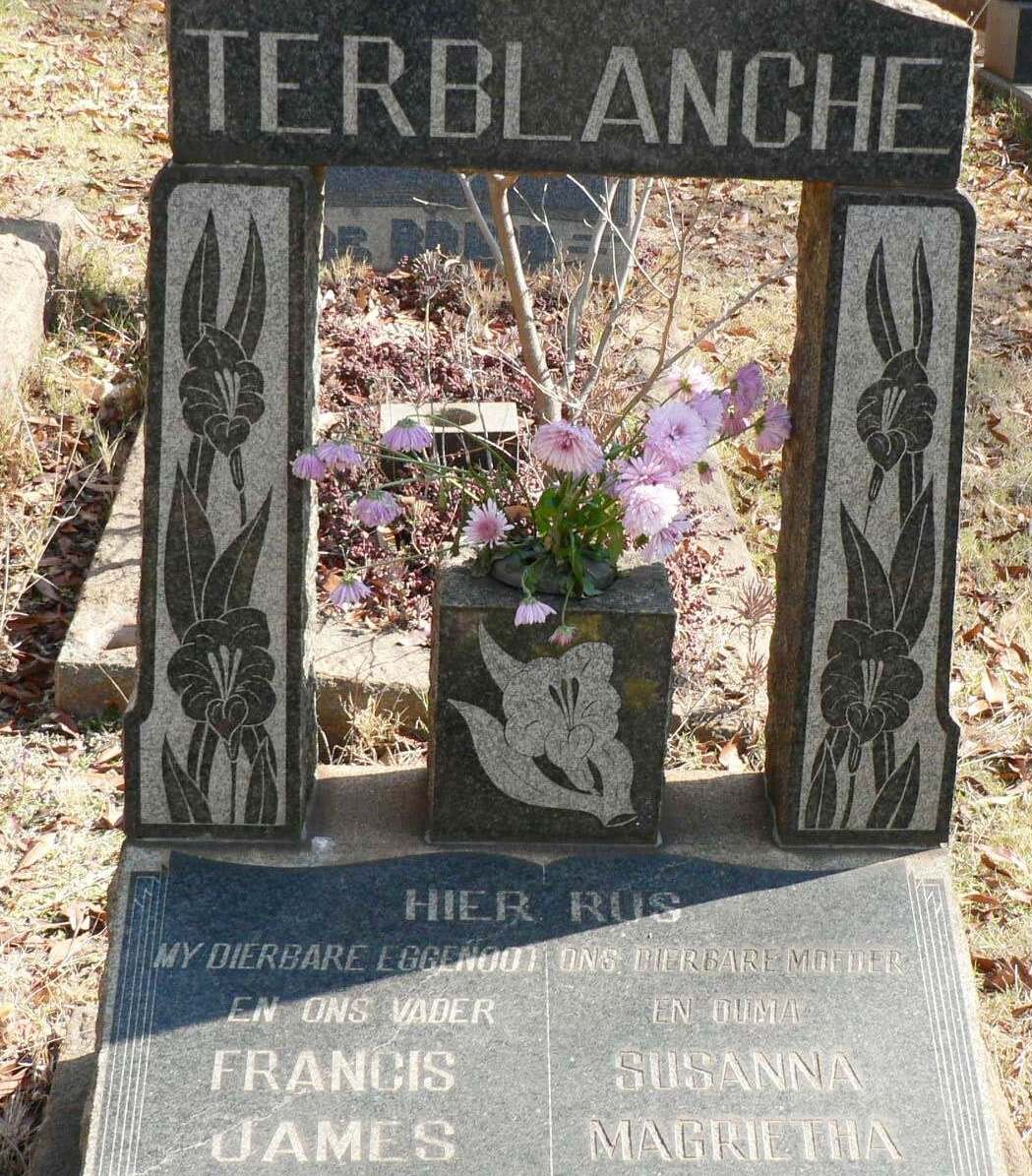 TERBLANCHE Francis James 1881-1960 &amp; Susanna Magrietha 1890-1982