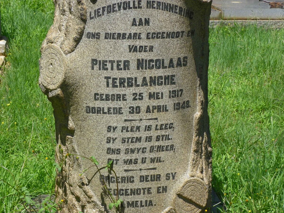 TERBLANCHE Pieter Nicolaas 1917-1948