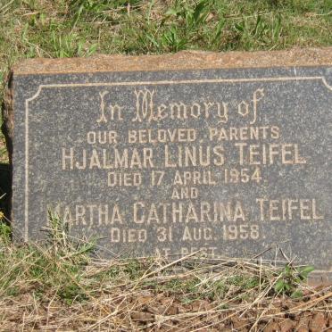 TEIFEL Hjalmar Linus -1954 &amp; Martha Catharina -1958