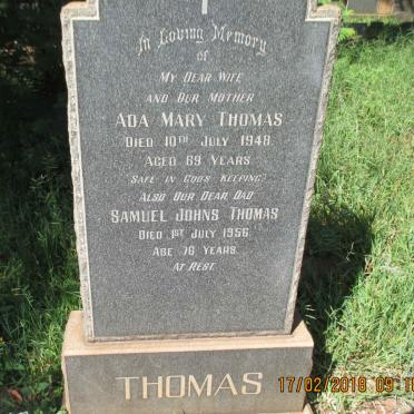 THOMAS Samuel Johns -1956 &amp; Ada Mary -1948