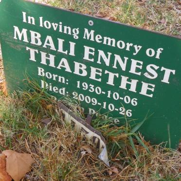 THABETHE Mbali Ennest 1930-2009