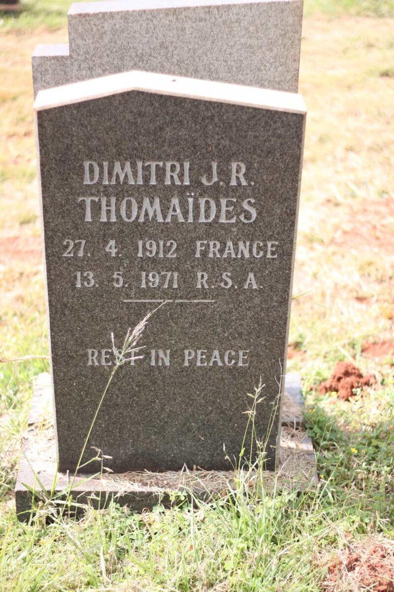 THOMAIDES Dimitri J.R. 1912-1971