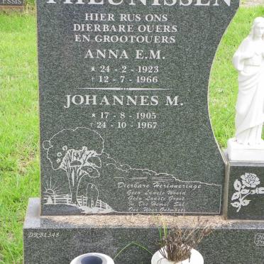 THEUNISSEN Johannes M. 1905-1967 &amp; Anna E.M. 1923-1966