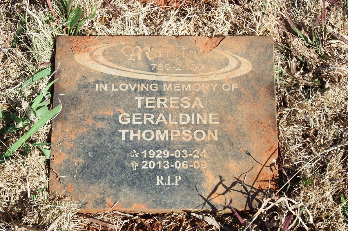 THOMPSON Teresa Geraldine 1929-2013