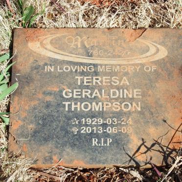 THOMPSON Teresa Geraldine 1929-2013