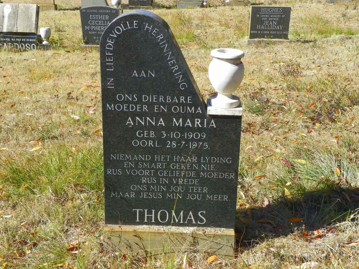 THOMAS Anna Maria 1909-1975