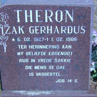 THERON Izak Gerhardus 1927-1986