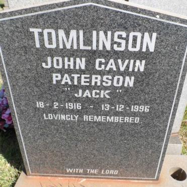 TOMLINSON John Gavin Paterson 1916-1996