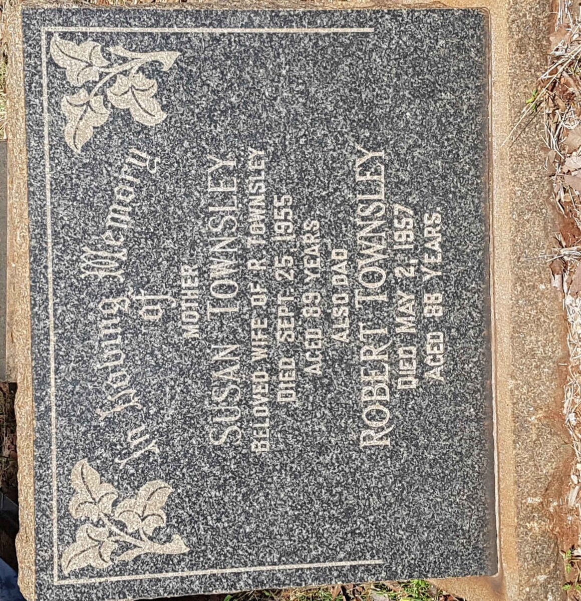 TOWNSLEY Robert -1957 &amp; Susan -1955