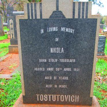 TOSTUTOVICH Nikola -1951