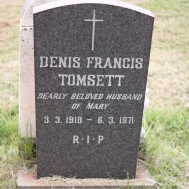 TOMSETT Denis Francis 1918-1971
