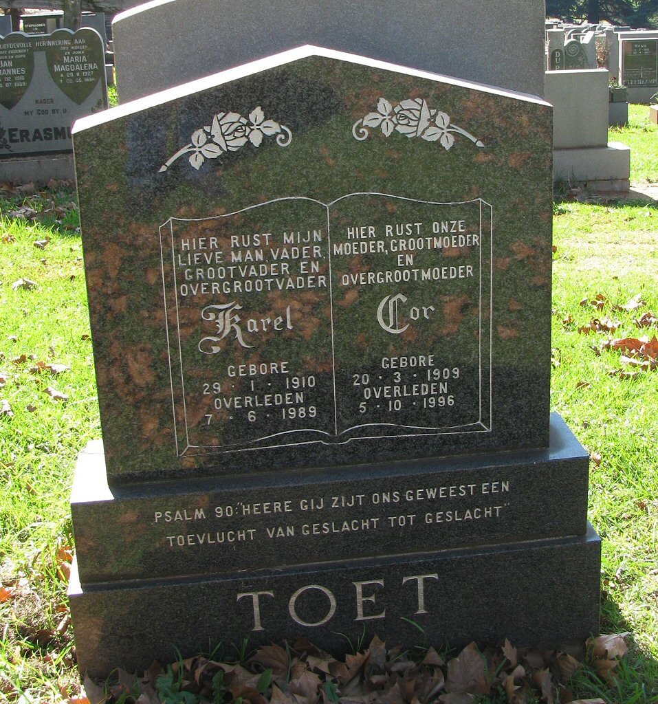 TOET Karel 1910-1989 &amp; Cor 1909-1996