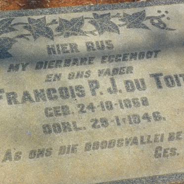 TOIT Francois P.J., du 1868-1946