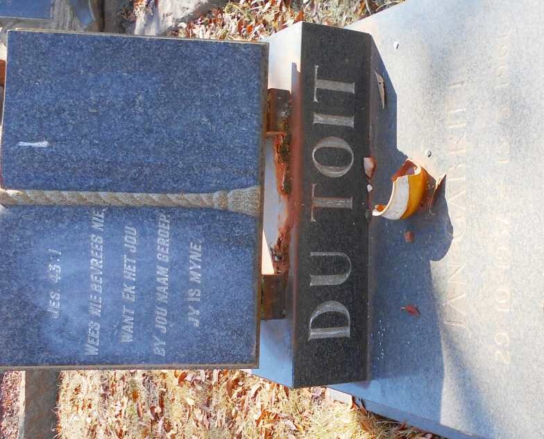 TOIT Jan Gabriel, du 1937-1961