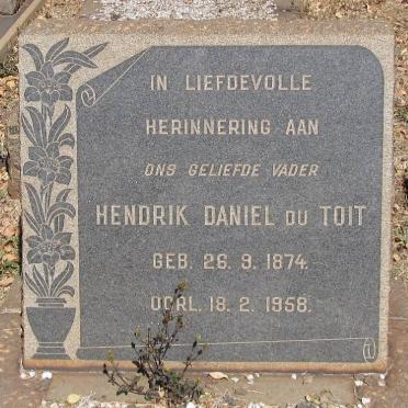TOIT Hendrik Daniel, du 1874-1958