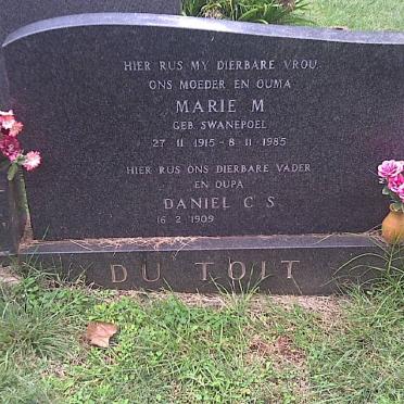 TOIT Daniel C.S., du 1909- &amp; Marie M. SWANEPOEL 1915-1985