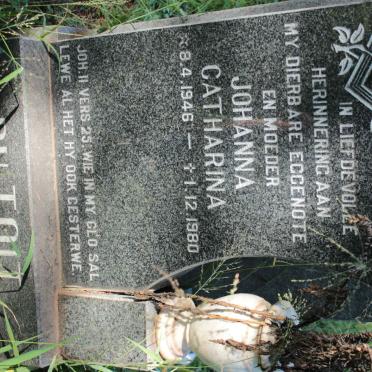 TOIT Johanna Catharina, du 1946-1980