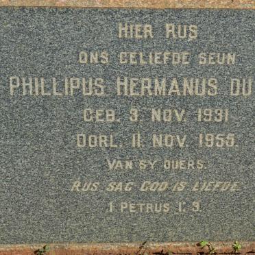 TOIT Phillipus Hermanus, du 1931-1955