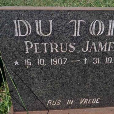 TOIT Petrus James, du 1907-1981