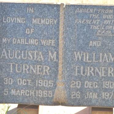 TURNER William 1904-1972 &amp; Augusta M. 1905-1968