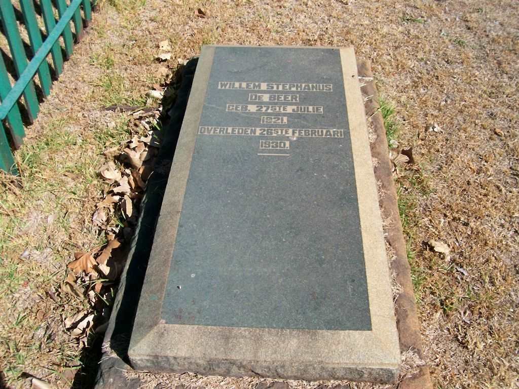 BEER Willem Stephanus, de 1921-1930