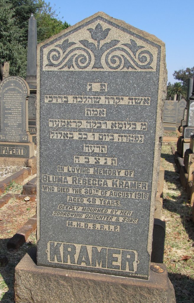 KRAMER Bluma Rebecca -1918