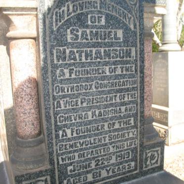 NATHANSON Samuel -1919