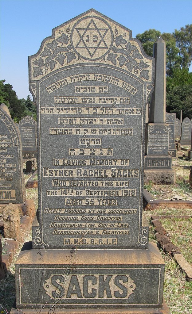 SACKS Esther Rachel -1918