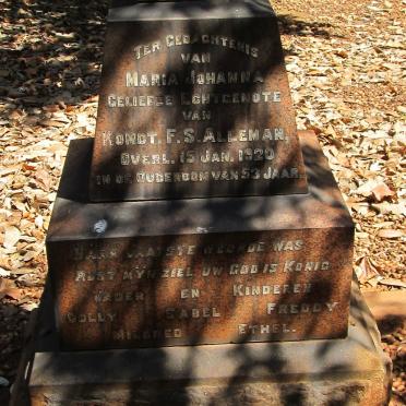 ALLEMAN Maria Johanna -1920