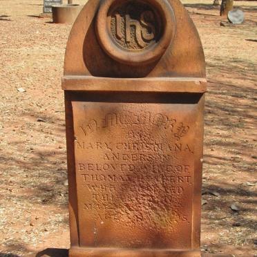 ANDERSON Mary Christiana