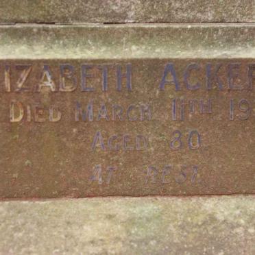 ACKERLEY Elizabeth -1938