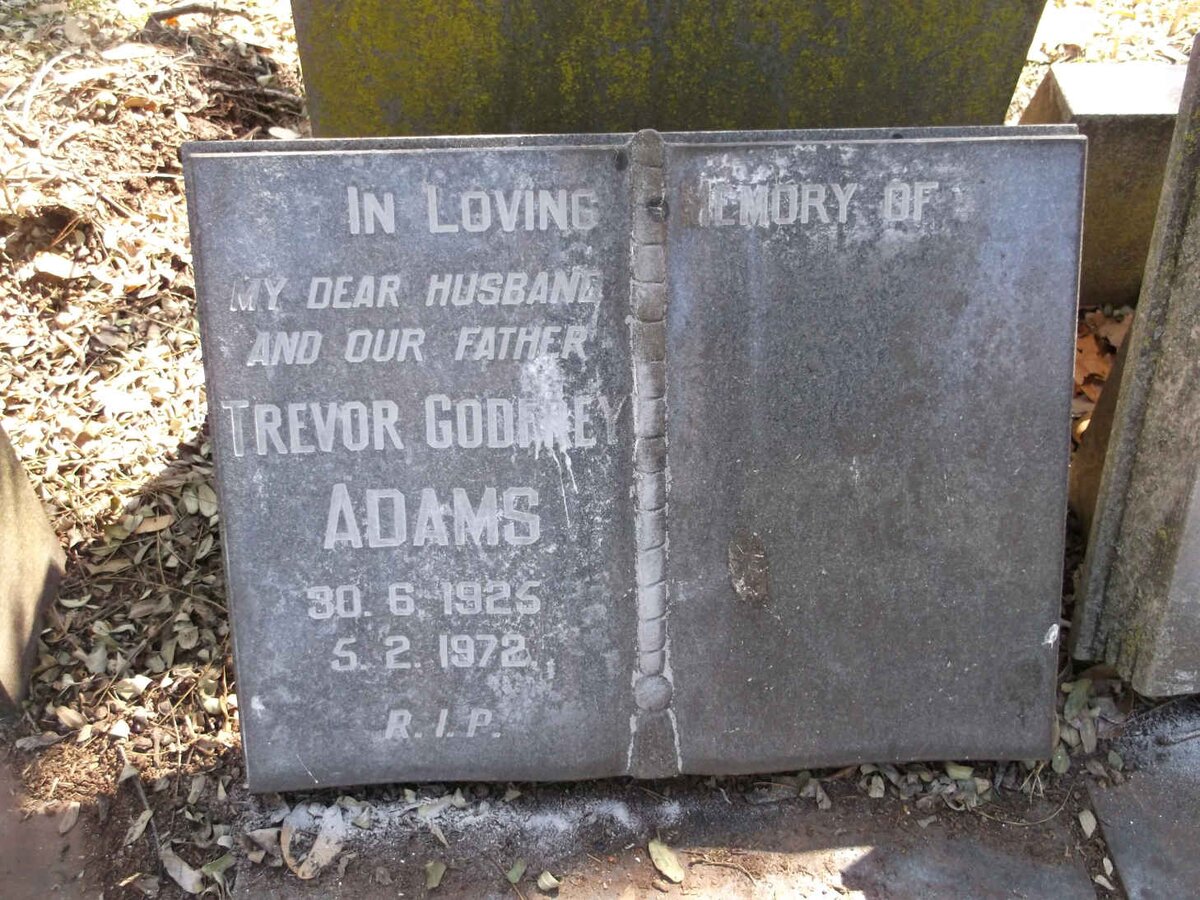ADAMS Trevor Godfrey 1925-1972