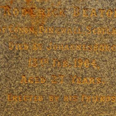 BEATON Roderick -1904