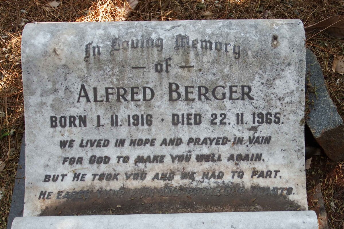 BERGER Alfred 1916-1965