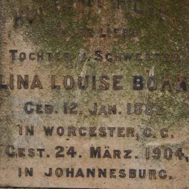 BOHN Lina Louise 1887-1904