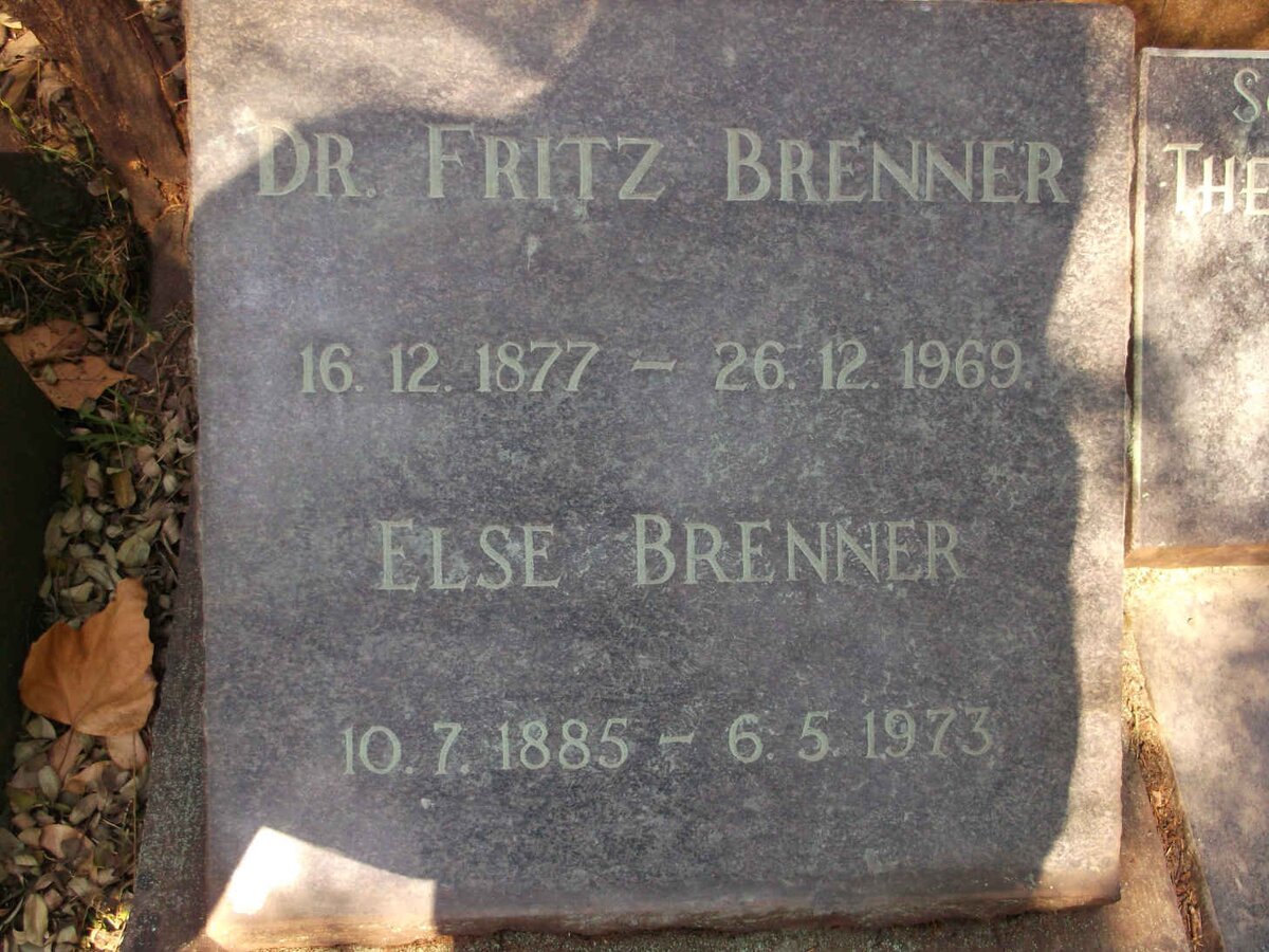 BRENNER Fritz 1877-1969 & Else 1885-1973