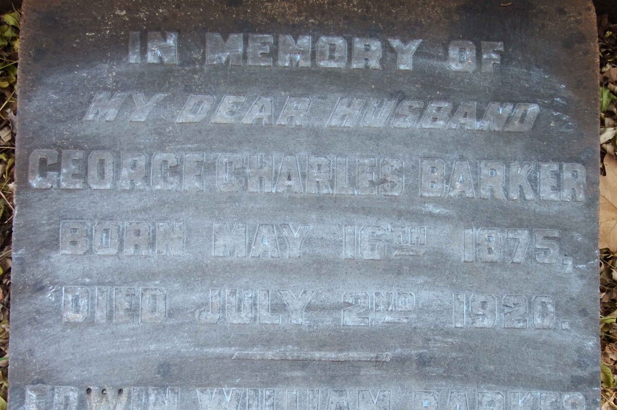 BARKER George Charles 1875-1920