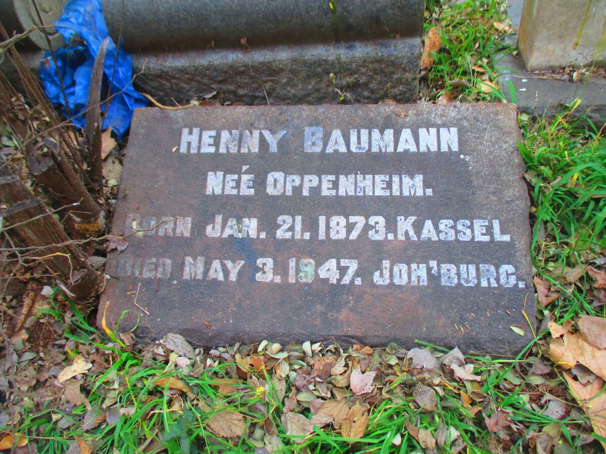 BAUMANN Henny nee OPPENHEIM 1873-1947