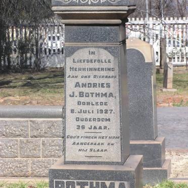 BOTHMA Andries J. -1927