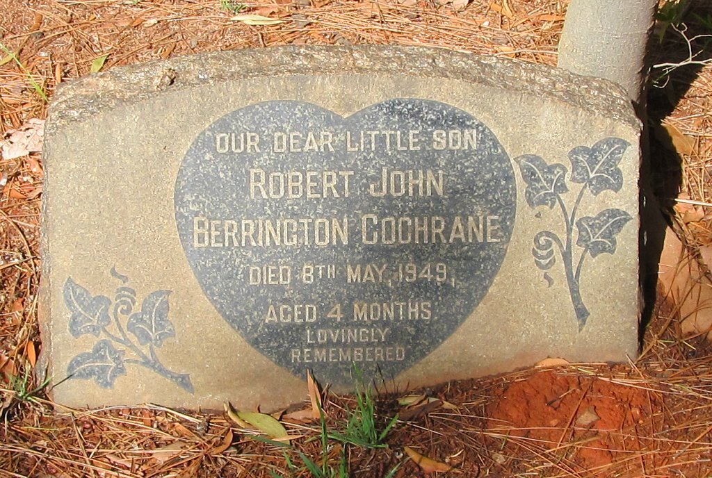 COCHRANE Robert John Berrington -1949